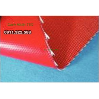 Vải Sợi Thủy Tinh Ép Silicone 1 Mặt (Đỏ)
